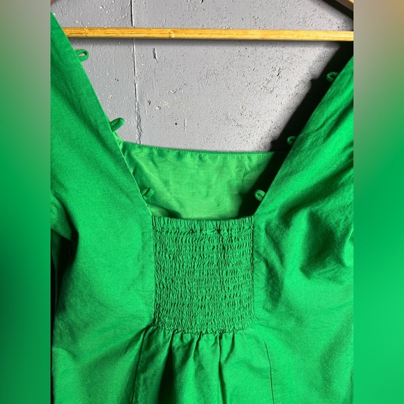 Altar’d State Linen Blend Puff Sleeve mini Dress.  Size Small - Picture 4 of 9